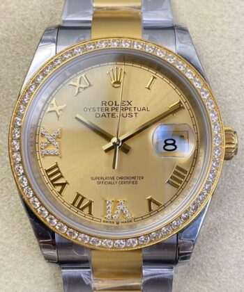 Rolex 36mm Datejust M126283RBR Gold Watch EW Factory