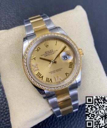 Rolex 36mm Datejust M126283RBR Gold Watch EW Factory