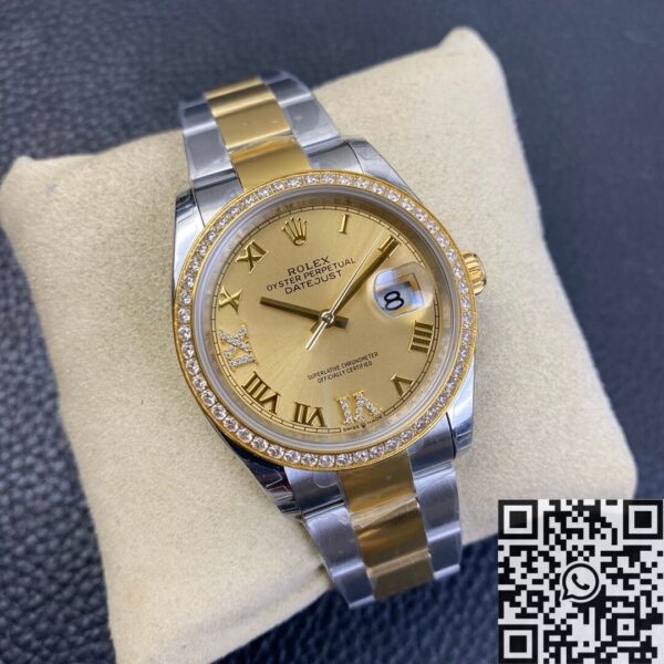 Rolex 36mm Datejust M126283RBR Gold Watch EW Factory