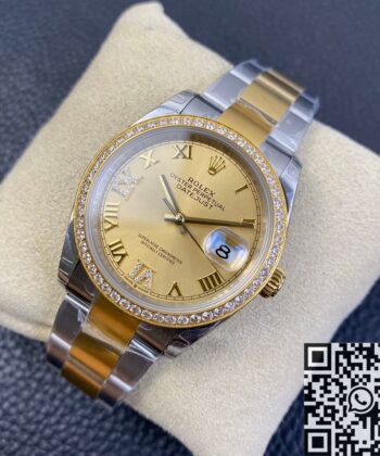 Rolex 36mm Datejust M126283RBR Gold Watch EW Factory