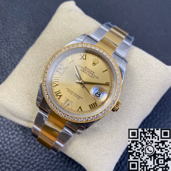 Rolex 36mm Datejust M126283RBR Gold Watch EW Factory