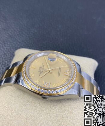 Rolex 36mm Datejust M126283RBR Gold Watch EW Factory