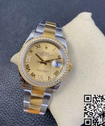 Rolex 36mm Datejust M126283RBR Gold Watch EW Factory