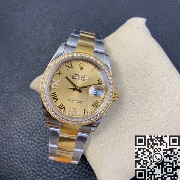 Rolex 36mm Datejust M126283RBR Gold Watch EW Factory