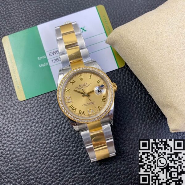 Rolex 36mm Datejust M126283RBR Gold Watch EW Factory