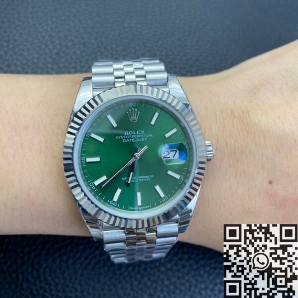 Datejust Rolex 41MM M126334-0028 Mint Green Dial EW Factory