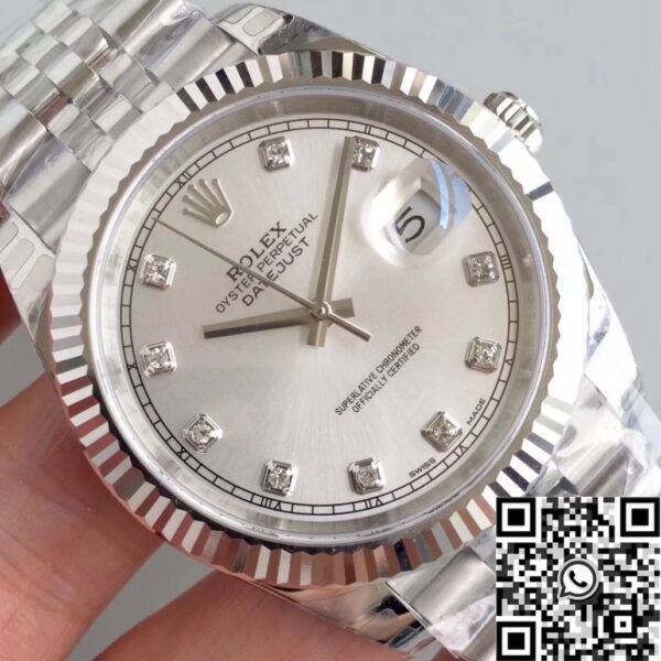 Rolex Mens Datejust M126334 Silver Dial Size 41mm EW Factory