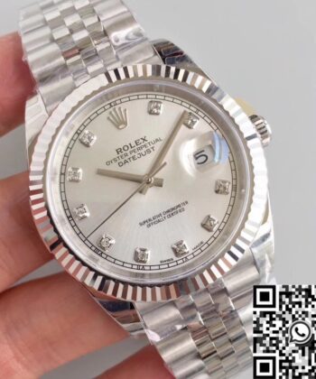 Rolex Mens Datejust M126334 Silver Dial Size 41mm EW Factory