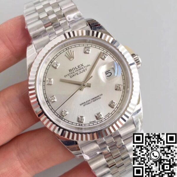 Rolex Mens Datejust M126334 Silver Dial Size 41mm EW Factory
