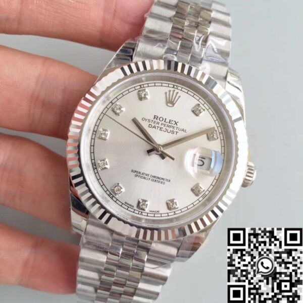 Rolex Mens Datejust M126334 Silver Dial Size 41mm EW Factory