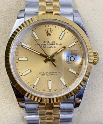 Rolex Datejust Ladies M126233-0015 Gold 36mm EW Factory