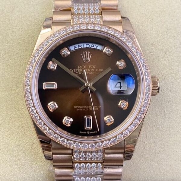 Gold Day Date Rolex M218345RBR-0041 Rose Gold Size 36mm