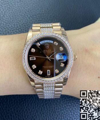Gold Day Date Rolex M218345RBR-0041 Rose Gold Size 36mm