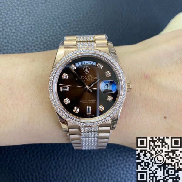 Gold Day Date Rolex M218345RBR-0041 Rose Gold Size 36mm