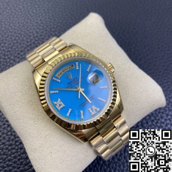 Rolex Day And Date M118238-0071 Turquoise Dial Gold 36mm