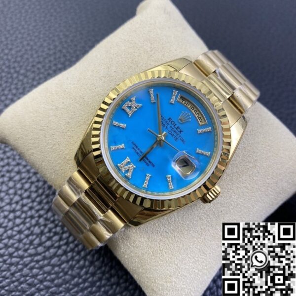 Rolex Day And Date M118238-0071 Turquoise Dial Gold 36mm