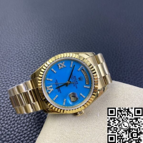 Rolex Day And Date M118238-0071 Turquoise Dial Gold 36mm
