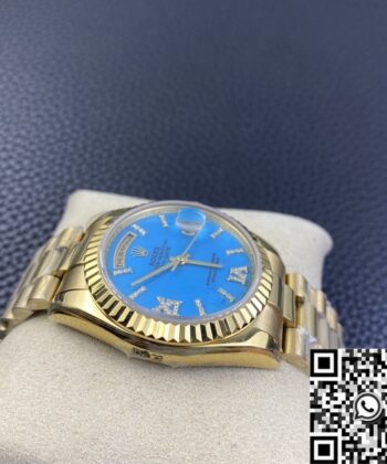 Rolex Day And Date M118238-0071 Turquoise Dial Gold 36mm