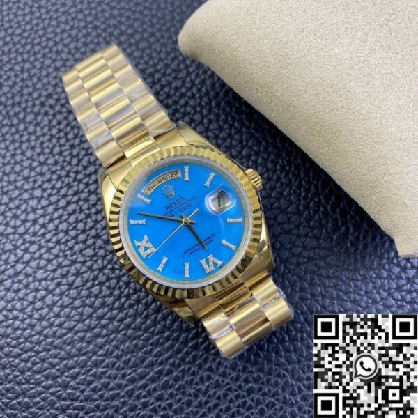 Rolex Day And Date M118238-0071 Turquoise Dial Gold 36mm
