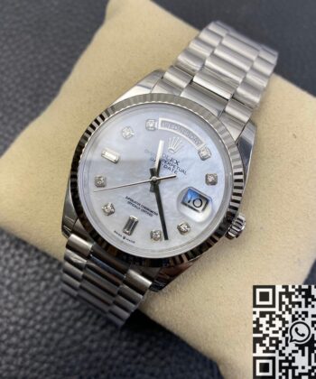 Rolex Day-Date Rolex M128239-0007 White Mother-of-Pearl Dial