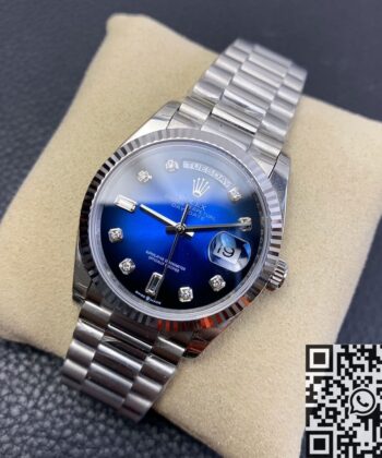 Day Date Rolex Women's​ M128239-0023 Gradient Blue Dial 36mm