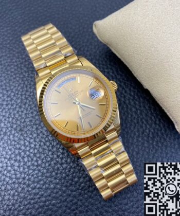 Rolex Day Date 36MM M128235-0037 Champagne Gold Watch
