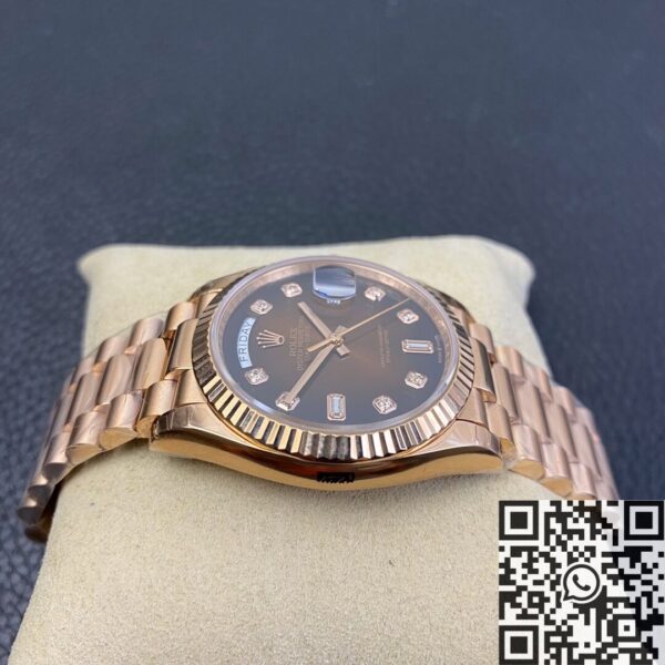 Newer Rolex Day-Date M128235-0037 Gradient Brown Rose Gold