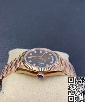 Newer Rolex Day-Date M128235-0037 Gradient Brown Rose Gold