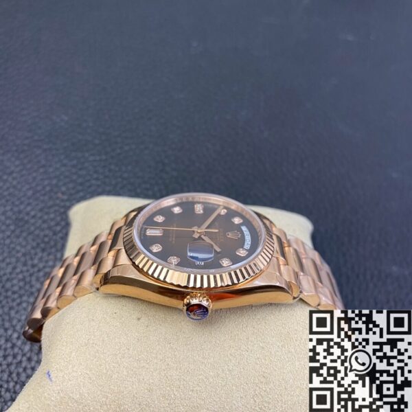Newer Rolex Day-Date M128235-0037 Gradient Brown Rose Gold