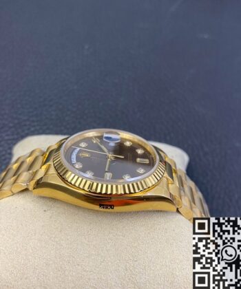 Vintage Rolex Day Date M128238-0022 Brown Dial Ladies Gold