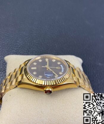 Vintage Rolex Day Date M128238-0022 Brown Dial Ladies Gold