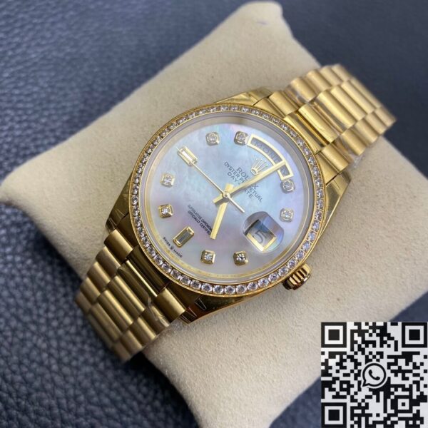 Rolex Day Date Diamond M128348RBR-0017 Ladies Gold Watch