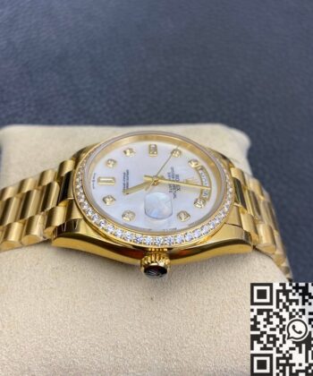 Rolex Day Date Diamond M128348RBR-0017 Ladies Gold Watch