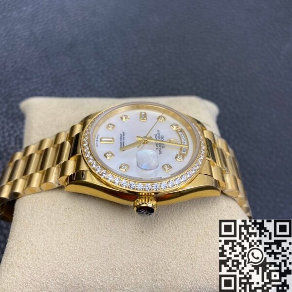 Rolex Day Date Diamond M128348RBR-0017 Ladies Gold Watch
