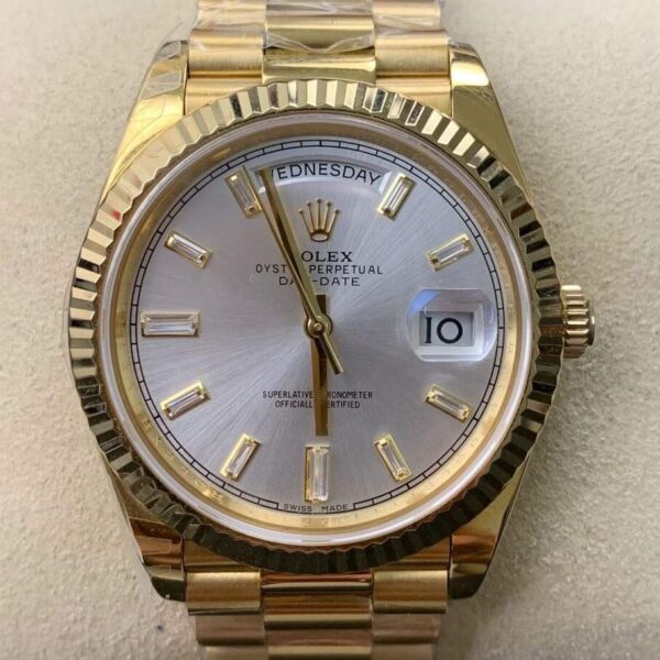 Rolex Watches Day Date​ M228235 Silver Gray Dial Gold 40mm