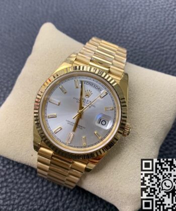 Rolex Watches Day Date​ M228235 Silver Gray Dial Gold 40mm