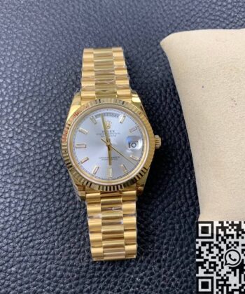 Rolex Watches Day Date​ M228235 Silver Gray Dial Gold 40mm