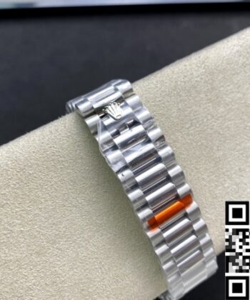 Silver Rolex Day Date M228349RBR-0007 White Gold Size 40mm