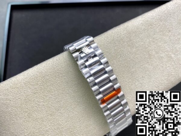 Silver Rolex Day Date M228349RBR-0007 White Gold Size 40mm