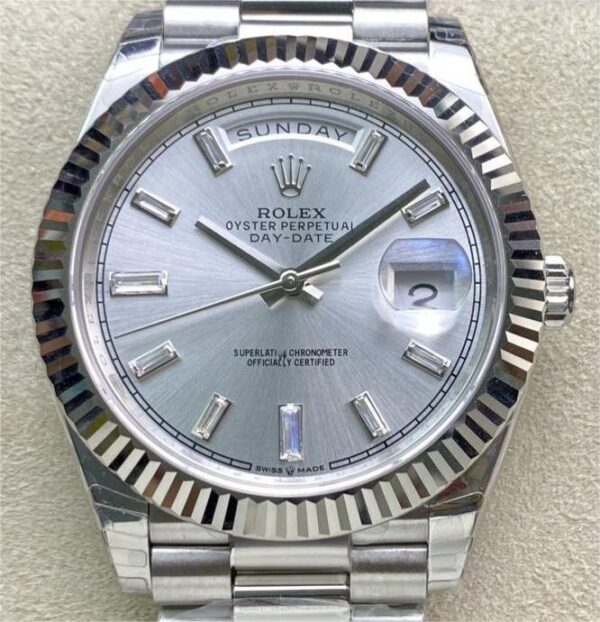 Day Date Rolex White M228239-0003 Silver Dial Size 40mm Watch