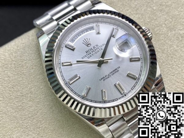 Day Date Rolex White M228239-0003 Silver Dial Size 40mm Watch