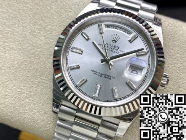 Day Date Rolex White M228239-0003 Silver Dial Size 40mm Watch