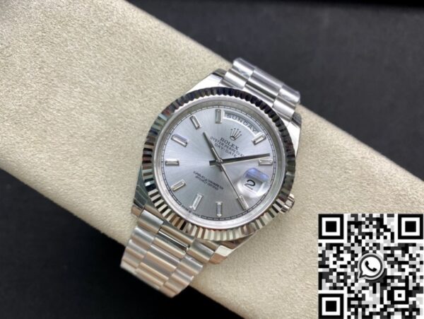 Day Date Rolex White M228239-0003 Silver Dial Size 40mm Watch