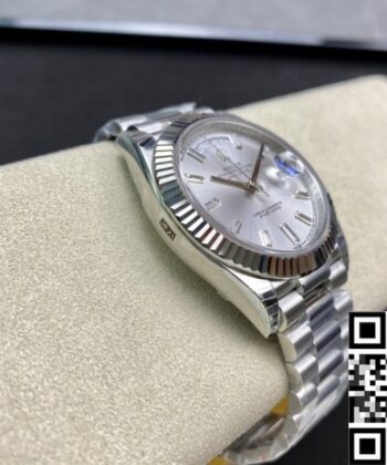 Day Date Rolex White M228239-0003 Silver Dial Size 40mm Watch