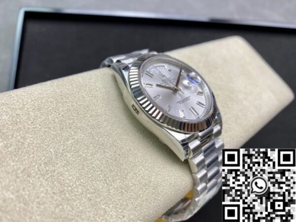 Day Date Rolex White M228239-0003 Silver Dial Size 40mm Watch