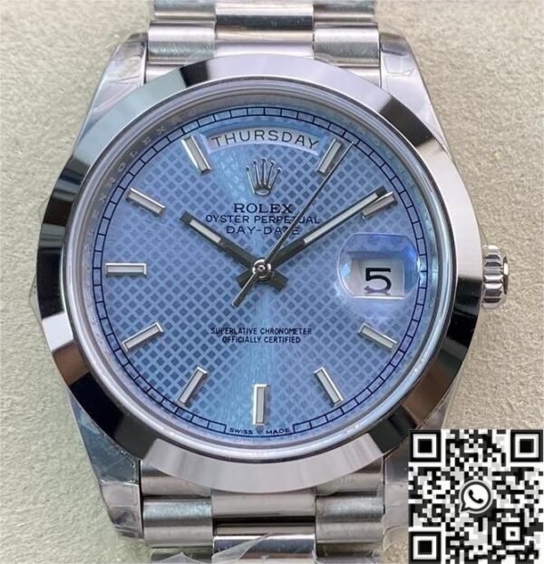 Buy Rolex Day Date M228206-0004 Light Blue Dial Size 40mm