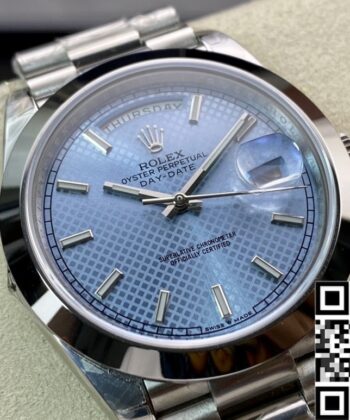 Buy Rolex Day Date M228206-0004 Light Blue Dial Size 40mm