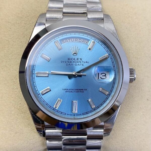 EW Factory Day Date Rolex M228206-0002 Ice Blue Dial 40mm