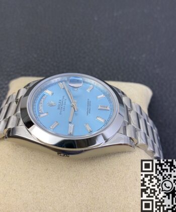 EW Factory Day Date Rolex M228206-0002 Ice Blue Dial 40mm