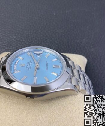 EW Factory Day Date Rolex M228206-0002 Ice Blue Dial 40mm